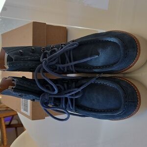 BT By Anthro Blue Suede Wallabee Boots. Size 41EU 9.5US. Great Condition.